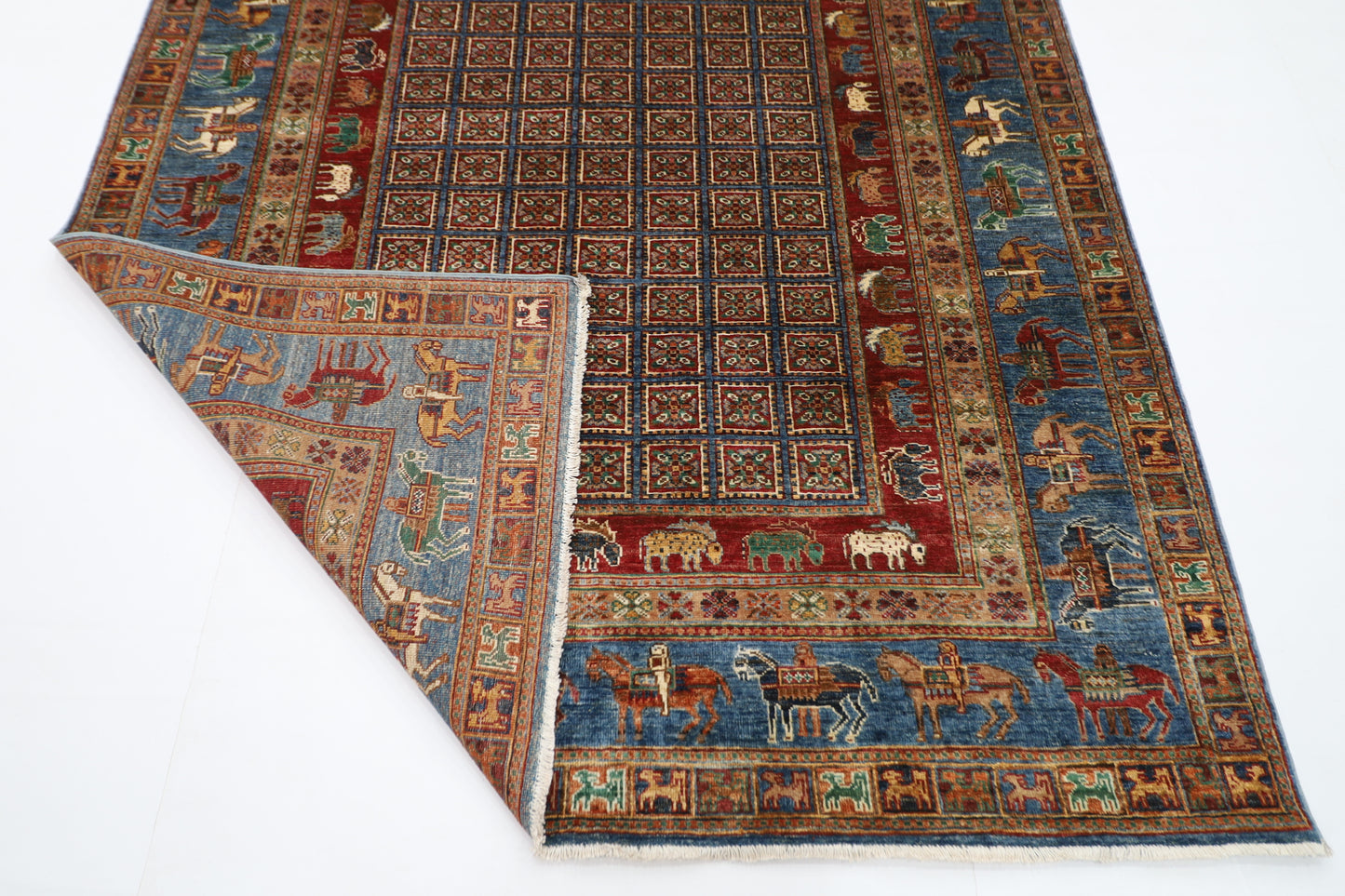 178 x 233 cm | Pazyryk Afghan Hand Knotted Carpet