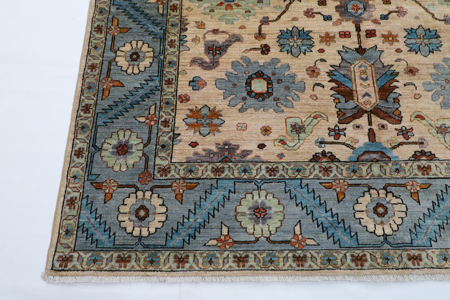 189 x 268 cm | Aryana Creamy Afghan Hand Knotted carpet