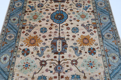 189 x 268 cm | Aryana Creamy Afghan Hand Knotted carpet