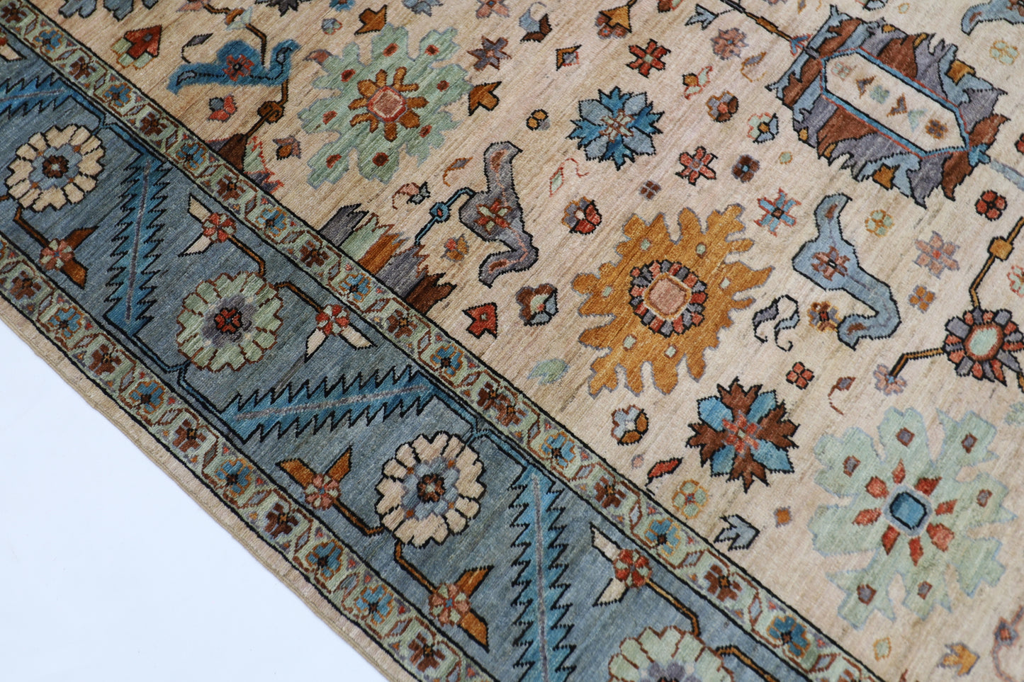 189 x 268 cm | Aryana Creamy Afghan Hand Knotted carpet