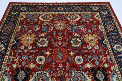 240x 239 cm | Traditional Floral Sqaure Area Rug Afghan Hand Knotted veg Dye Wool carpet