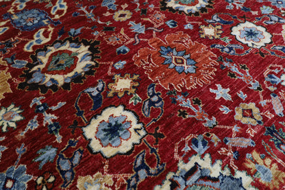 240x 239 cm | Traditional Floral Sqaure Area Rug Afghan Hand Knotted veg Dye Wool carpet