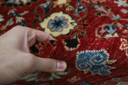 240x 239 cm | Traditional Floral Sqaure Area Rug Afghan Hand Knotted veg Dye Wool carpet