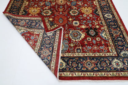 240x 239 cm | Traditional Floral Sqaure Area Rug Afghan Hand Knotted veg Dye Wool carpet