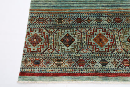 173 x 260 cm | Khorjun Turquoise Afghan Hand Knotted Carpet