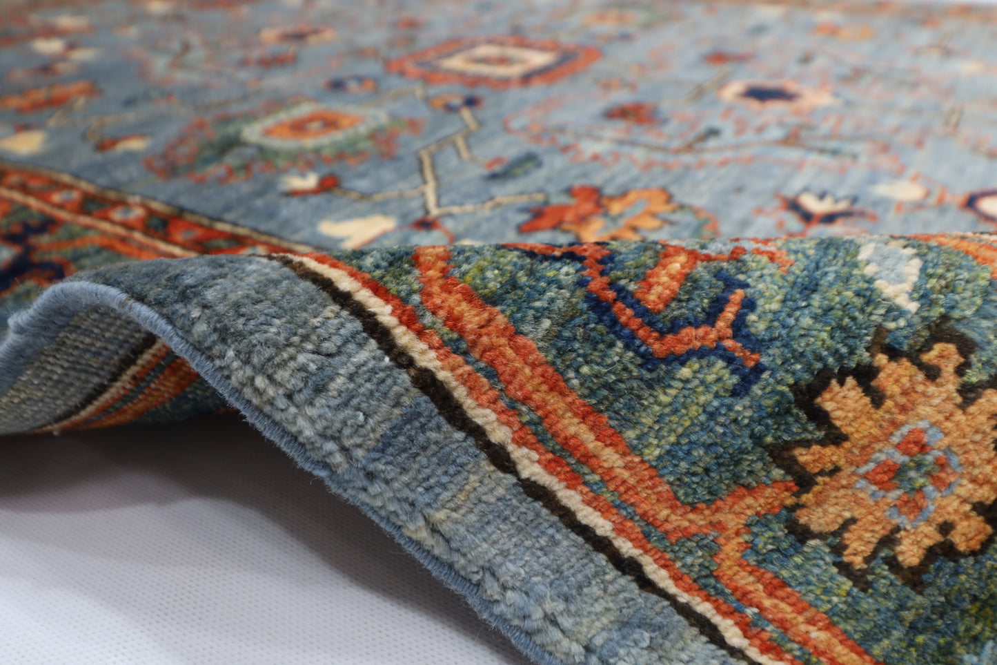 126 x 182 cm | Oriental Gray Area Rug Afghan Hand Knotted Veg Dye Wool carpet