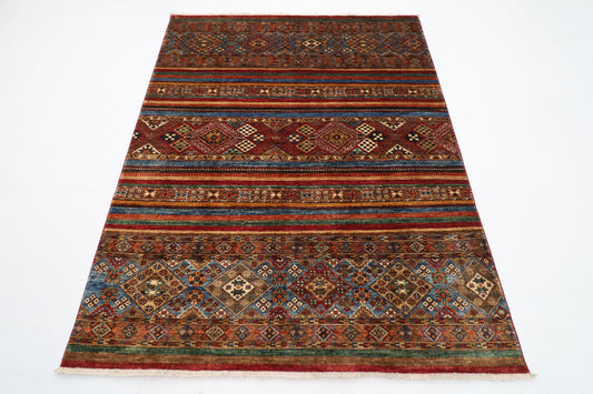 154 x 196 cm | Khorjun Afghan Hand Knotted Carpet