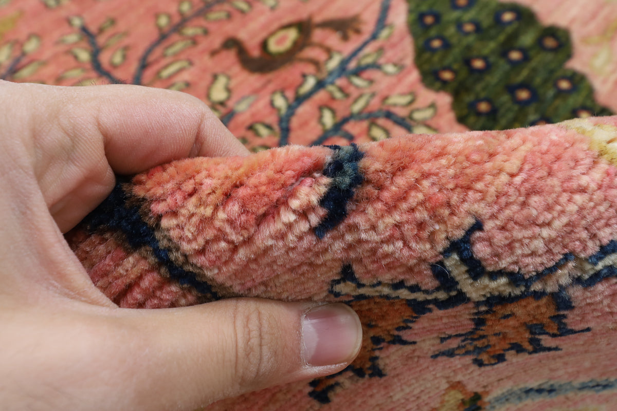 270 x 354 cm | Birds Pink Afghan Veg Dye Wool carpet
