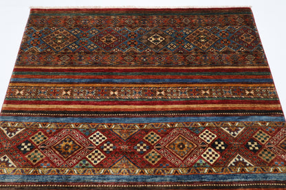 154 x 196 cm | Khorjun Afghan Hand Knotted Carpet