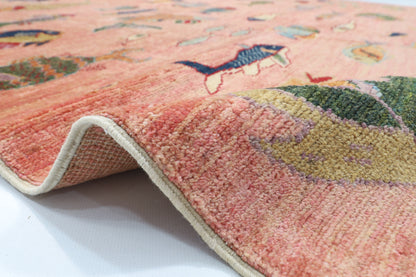 174 x 235 cm | Fish Party Afghan Veg Dye Wool carpet