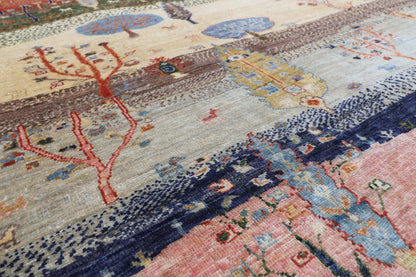 200 x 298 cm | Landscape Afghan Veg Dye Wool carpet