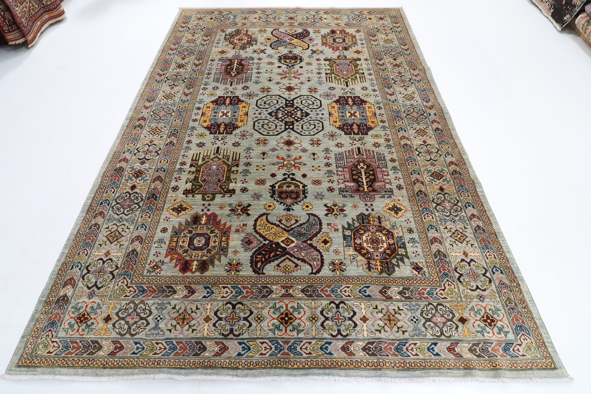 200 x 295 cm | Grey Afghan Veg Dye Wool carpet