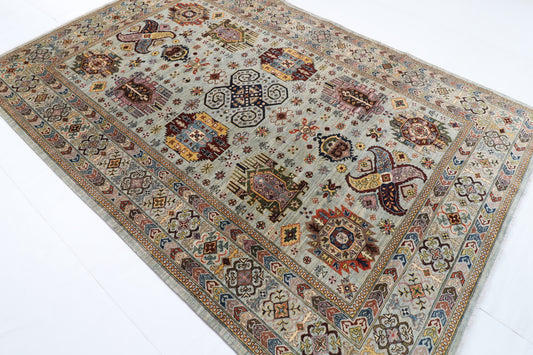 200 x 295 cm | Grey Afghan Veg Dye Wool carpet