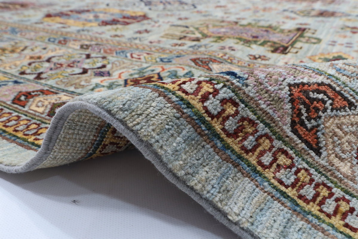 200 x 295 cm | Grey Afghan Veg Dye Wool carpet