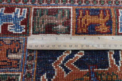 129 x 183 cm | Oriental Animal Area Rug Afghan Hand Knotted Veg Dye Wool carpet