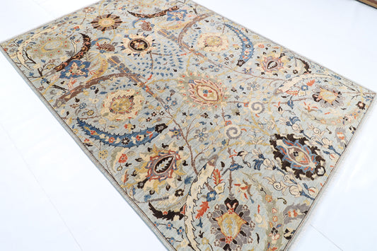 187 x 274 cm | Sickle Leaf Afghan Veg Dye Wool carpet