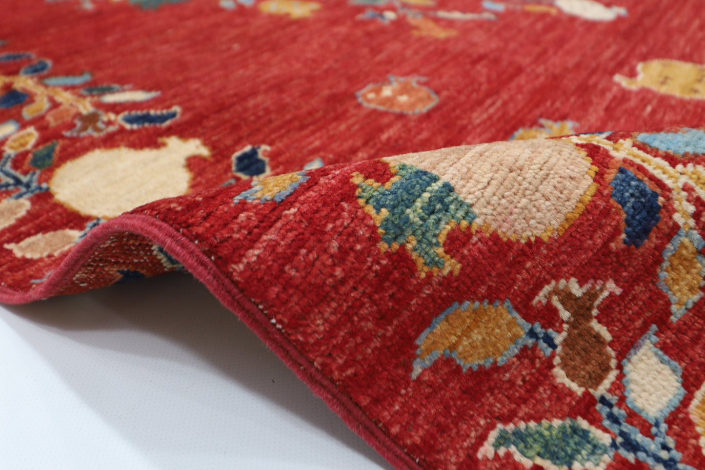 170 x 242 cm | Pomegranate Tree Afghan Hand Knotted Carpet