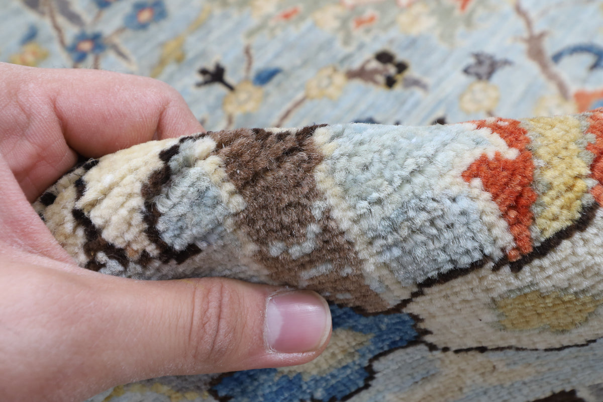 187 x 274 cm | Sickle Leaf Afghan Veg Dye Wool carpet