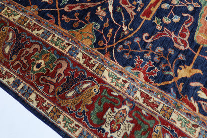 275 x 368 cm | Traditional Bidjar Blue Area Rug Afghan Hand Knotted veg Dye Wool carpet