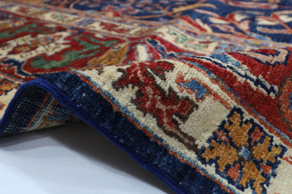275 x 368 cm | Traditional Bidjar Blue Area Rug Afghan Hand Knotted veg Dye Wool carpet