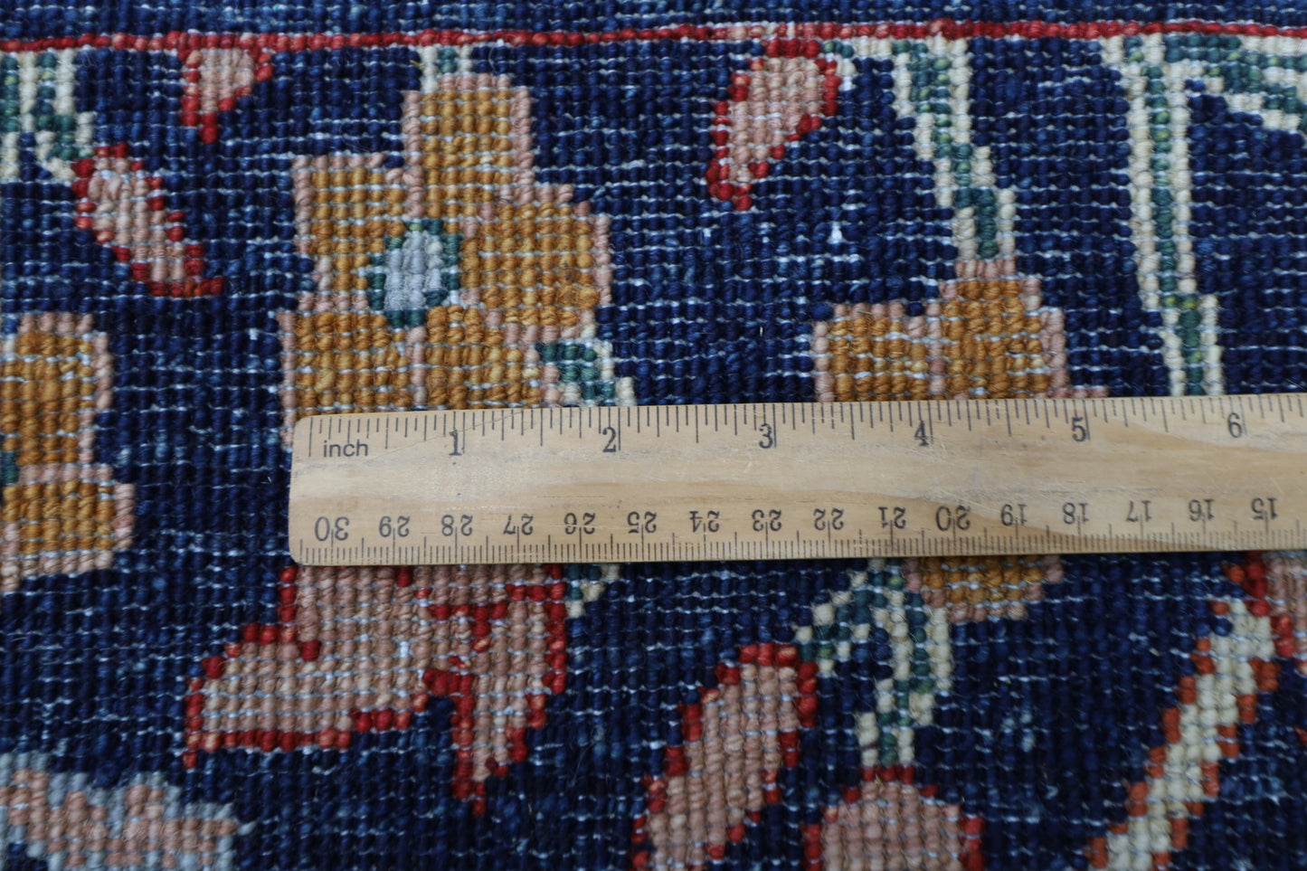 185 x 272 cm | Birds Navy Blue Afghan Hand Knotted Carpet