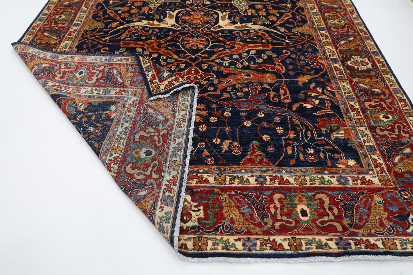275 x 368 cm | Traditional Bidjar Blue Area Rug Afghan Hand Knotted veg Dye Wool carpet