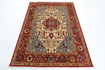 150 x 201 cm | Tribal Afghan Veg Dye Wool carpet