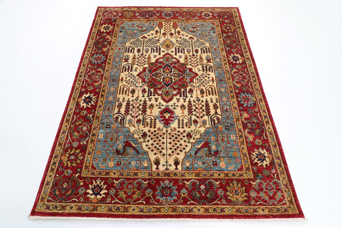 150 x 201 cm | Tribal Afghan Veg Dye Wool carpet