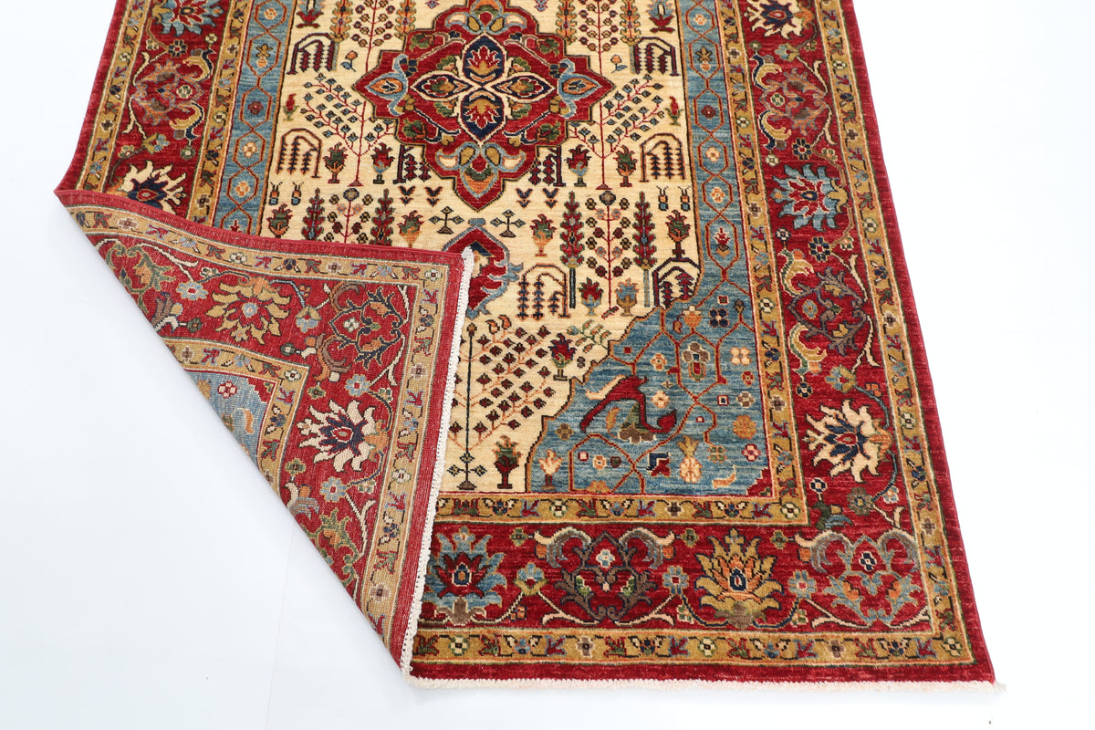 150 x 201 cm | Tribal Afghan Veg Dye Wool carpet