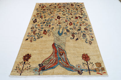 152 x 204 cm | Tree Gabbeh Afghan Hand Knotted carpet