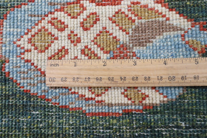 152 x 203 cm | Fish Party Afghan Veg Dye Wool carpet