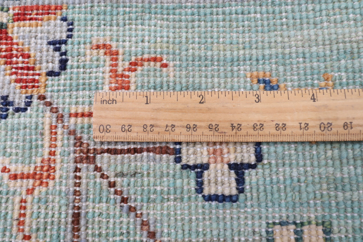 179 x 242 cm | Turquoise Afghan Veg Dye Wool carpet