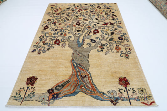 178 x 239 cm | Tree Gabbeh Afghan Hand Knotted carpet