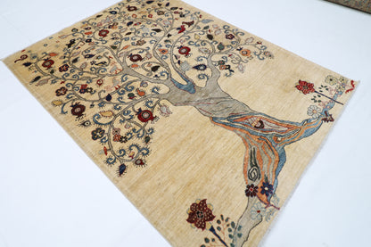 178 x 239 cm | Tree Gabbeh Afghan Hand Knotted carpet