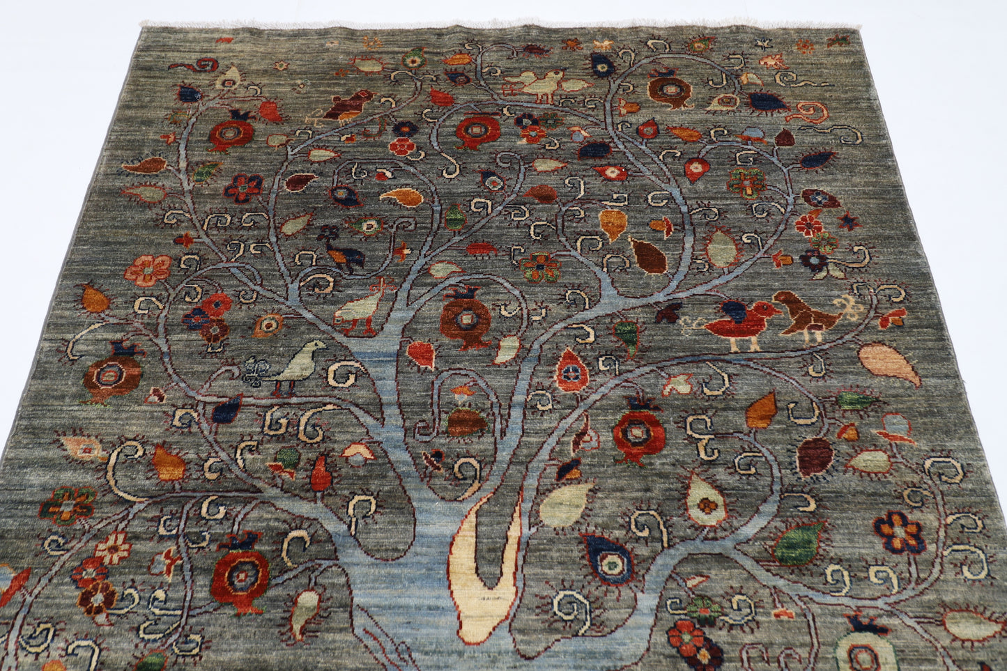 155 x 200 cm | Tree Gabbeh Afghan Hand Knotted carpet