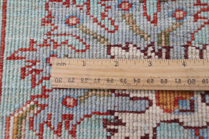 197 x 295 cm | Turquoise Afghan Veg Dye Wool carpet