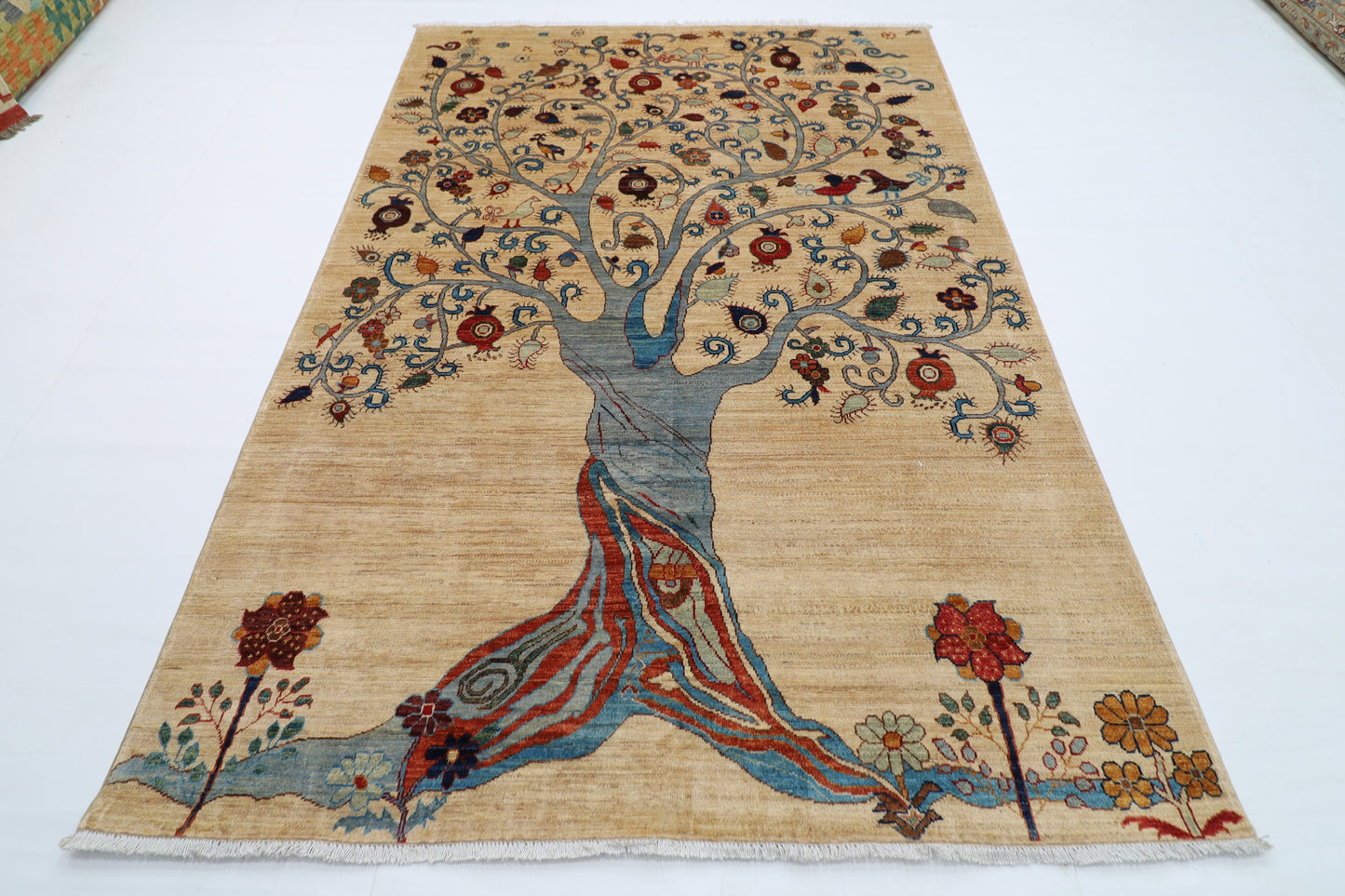 168 x 243 cm | Tree Gabbeh Afghan Hand Knotted carpet