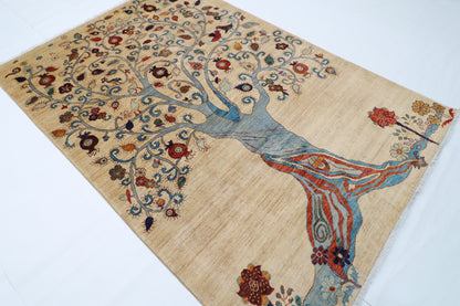 168 x 243 cm | Tree Gabbeh Afghan Hand Knotted carpet