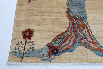 168 x 243 cm | Tree Gabbeh Afghan Hand Knotted carpet