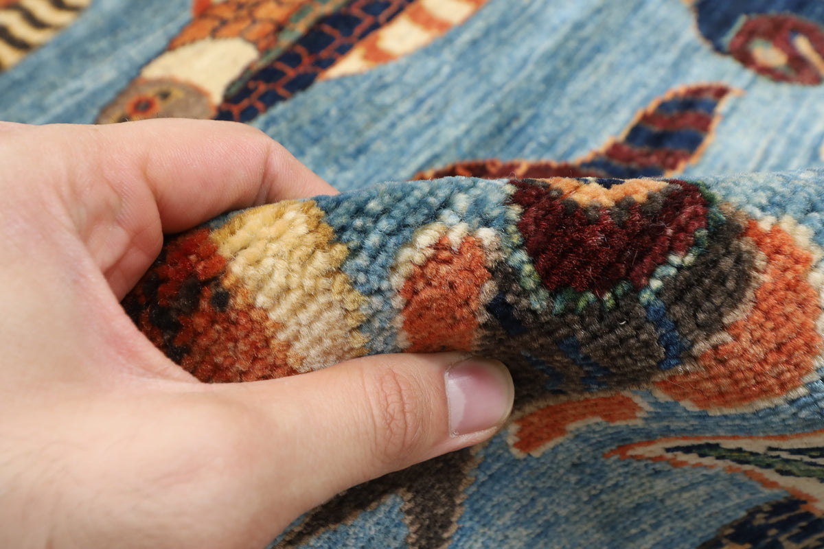 149 x 235 cm | Fish Party Afghan Veg Dye Wool carpet