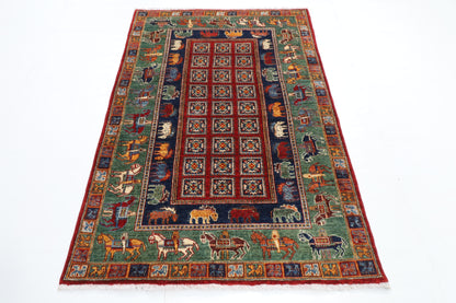119 x 177 cm | Pazyryk Afghan Veg Dye Wool carpet