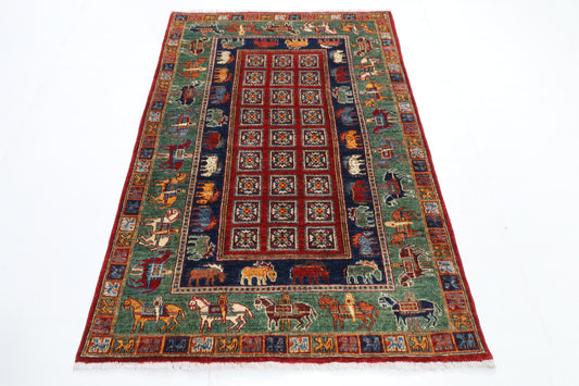 119 x 177 cm | Pazyryk Afghan Veg Dye Wool carpet