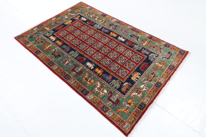 119 x 177 cm | Pazyryk Afghan Veg Dye Wool carpet