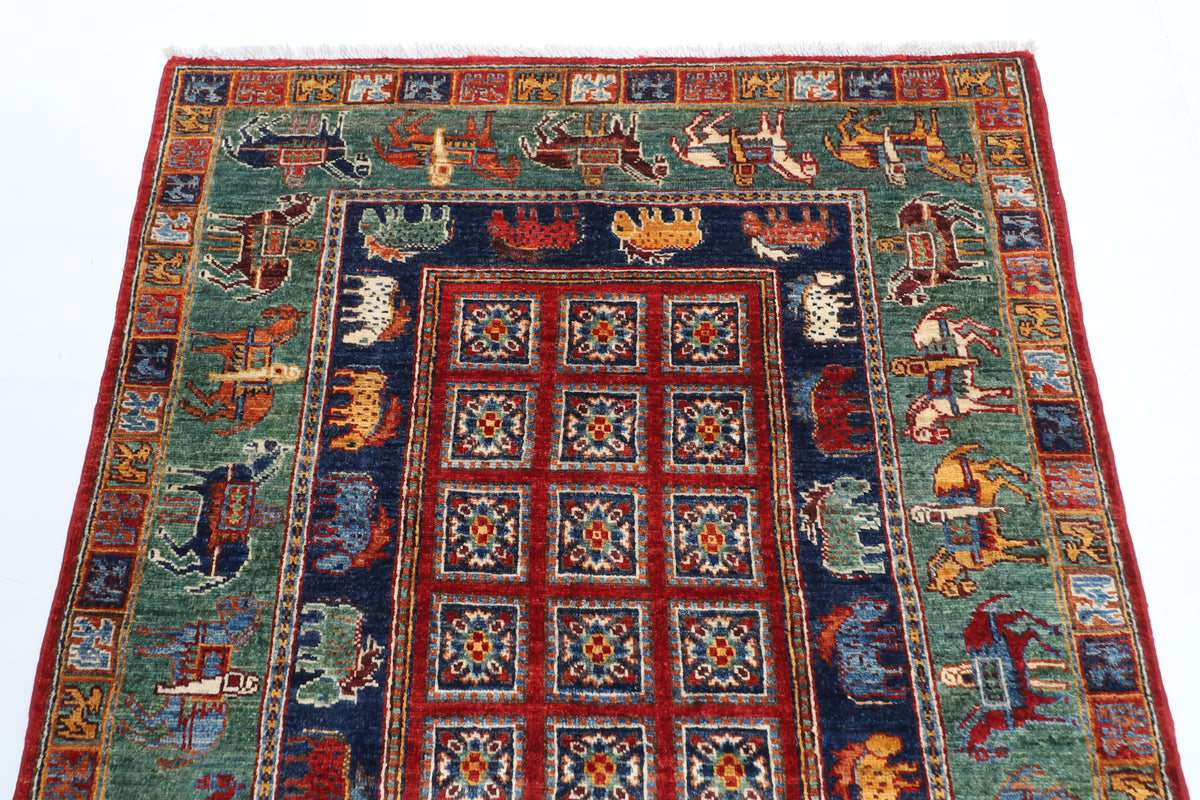 119 x 177 cm | Pazyryk Afghan Veg Dye Wool carpet