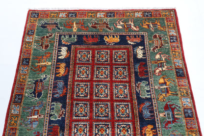 119 x 177 cm | Pazyryk Afghan Veg Dye Wool carpet