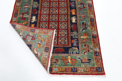 119 x 177 cm | Pazyryk Afghan Veg Dye Wool carpet