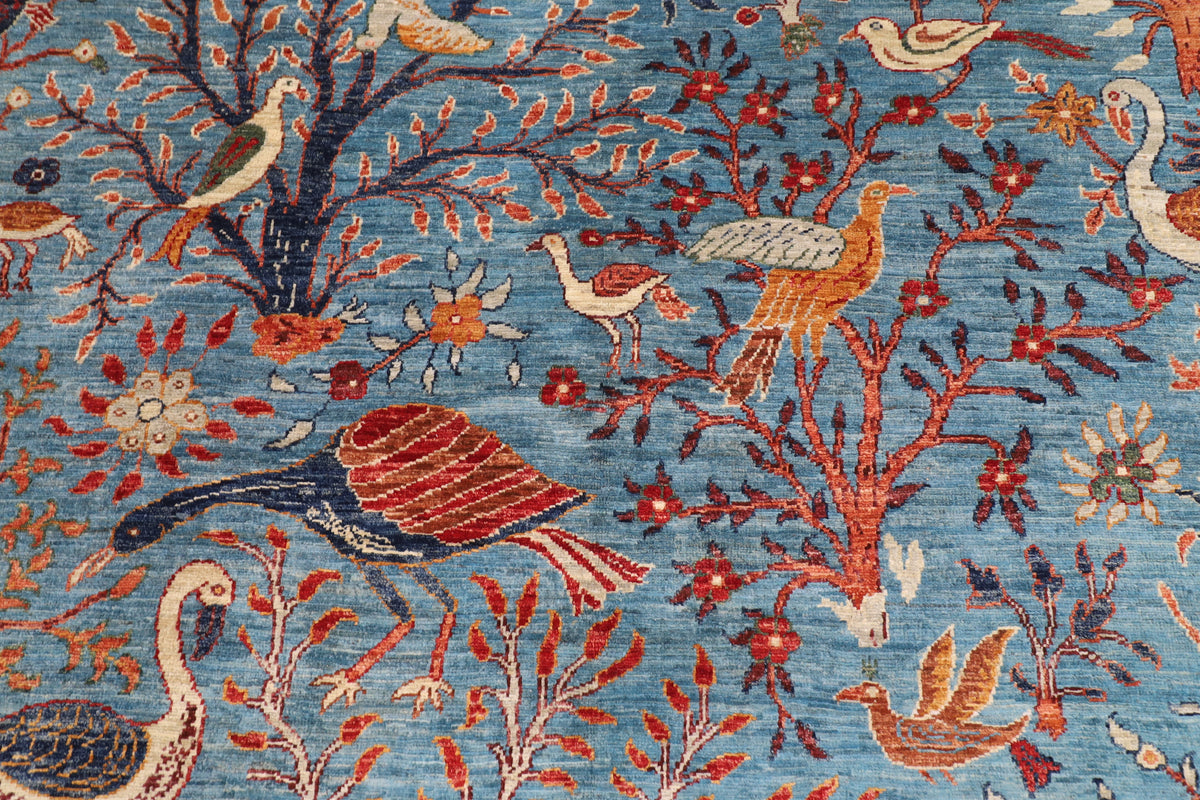 178 x 268 cm | Birds Afghan Veg Dye Wool carpet