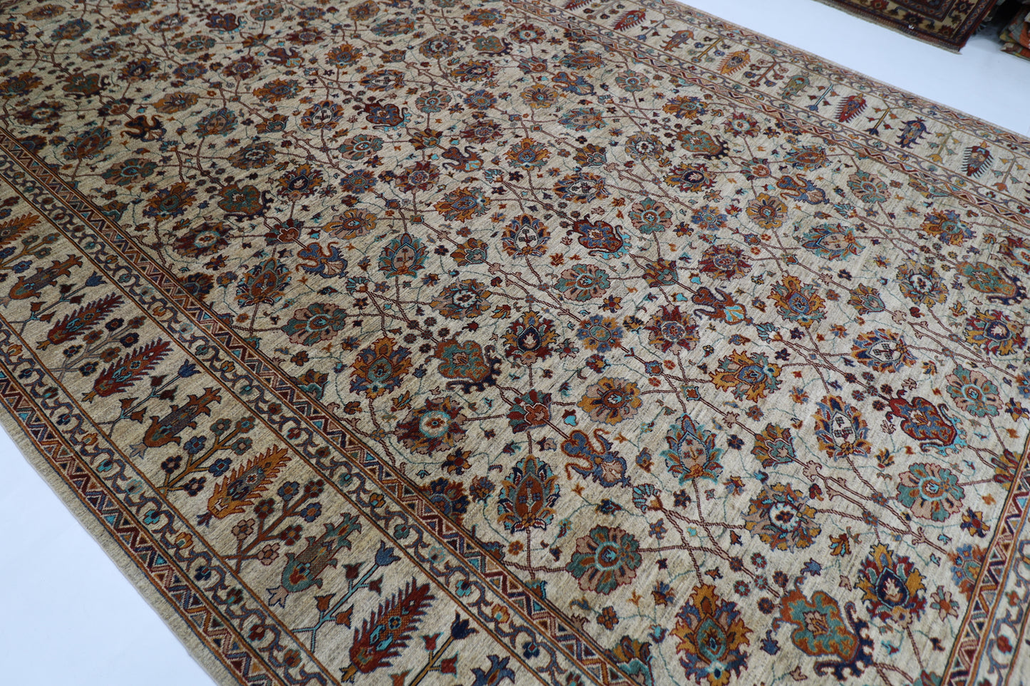 296 x 490 cm | Large Over Size Oriental Afghan Tribal Hand Knotted Wool Carpet