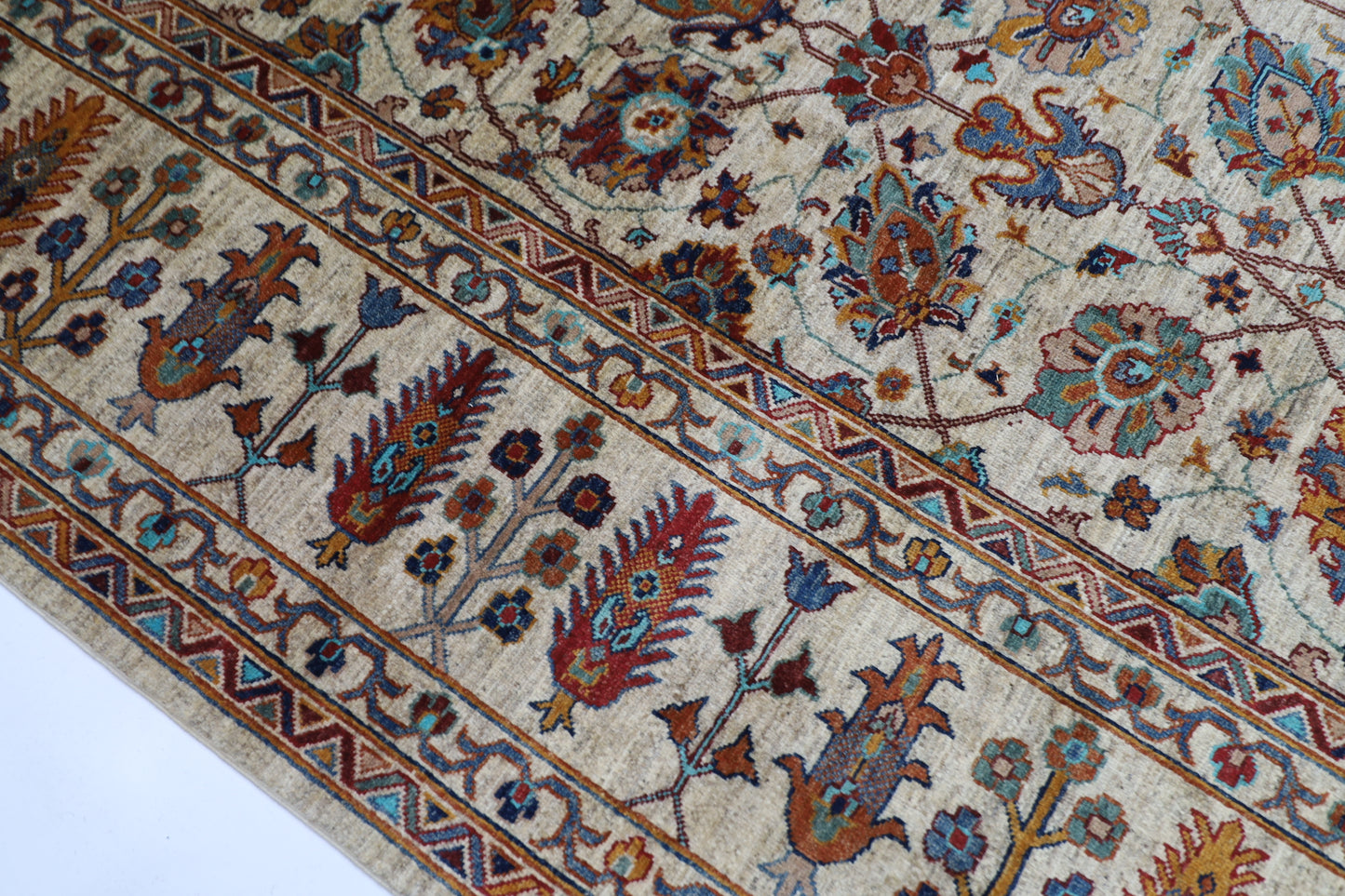 296 x 490 cm | Large Over Size Oriental Afghan Tribal Hand Knotted Wool Carpet