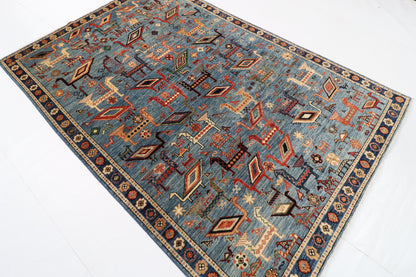 183 x 272 cm | Animal Afghan Veg Dye Wool carpet